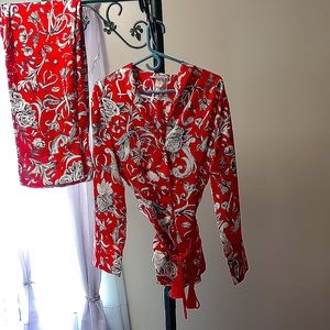 2 piece woman's lounging  pajamas.